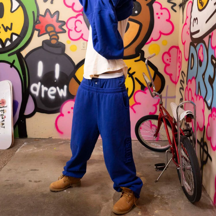 Drew House SS22 Skidoodle Hoodie Blue Letter Logo Unisex Pullover. DR-SS22-125 圖 6