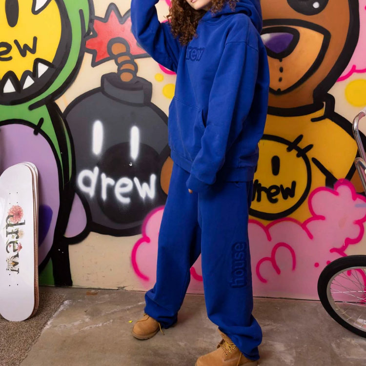 Drew House SS22 Skidoodle Hoodie Blue Letter Logo Unisex Pullover. DR-SS22-125 圖 8