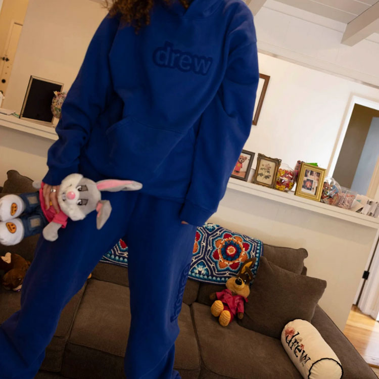 Drew House SS22 Skidoodle Hoodie Blue Letter Logo Unisex Pullover. DR-SS22-125 圖 9