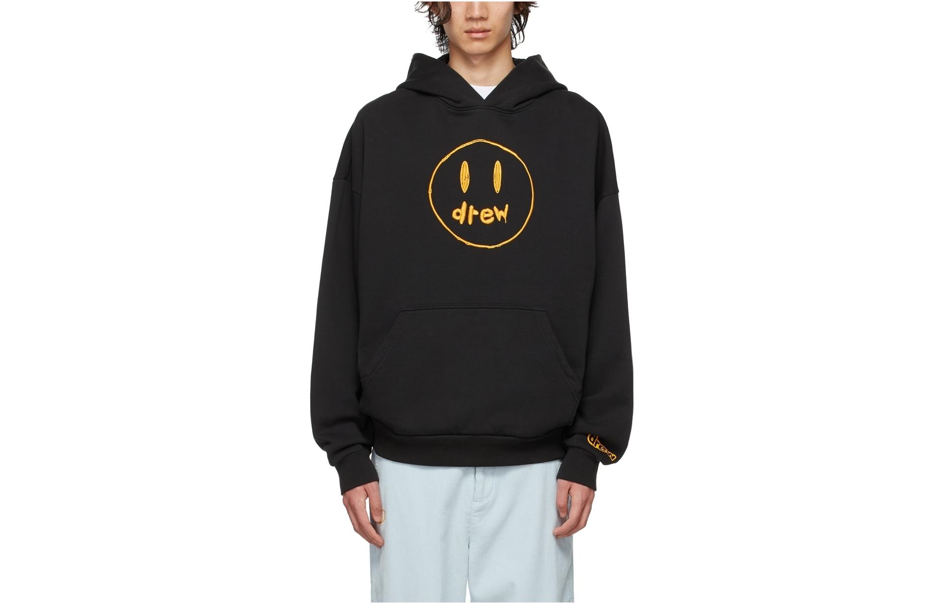 Order Sudadera con capucha Drew House SS22 Smile Logo bordado Manga Larga Negra. DR-SS22-659