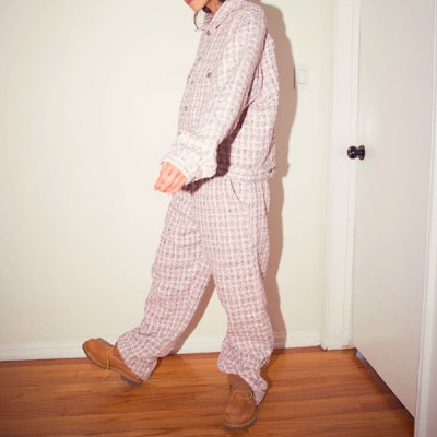 Drew House Jaket Trucker Oversized Pink Unisex Smiley Boucle Mascot SS22. DR-SS22-436 3