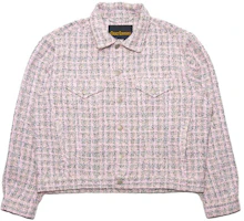 Order Drew House SS22 Smiley Boucle Mascot Oversized Pink Unisex Trucker Jacket. DR-SS22-436