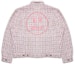 Lookbook Drew House Jaket Trucker Oversized Pink Unisex Smiley Boucle Mascot SS22. DR-SS22-436
