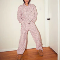 Purchase Drew House SS22 Smiley Boucle Mascot Oversized Pink Unisex Trucker Jacket. DR-SS22-436