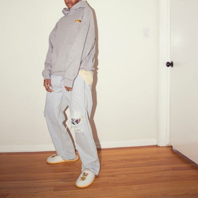 Drew House SS22 Smiley Carpenter Jeans Biru Vintage Indigo Unisex. DR-SS22-122 5