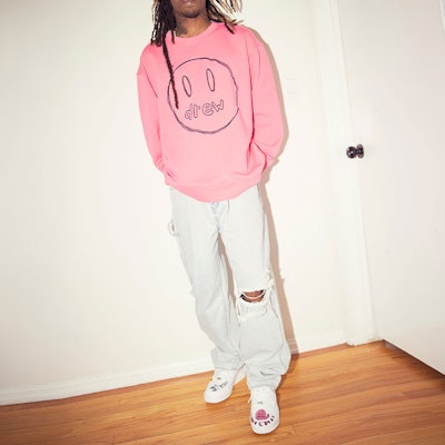 Drew House SS22 Smiley Carpenter Jeans Biru Vintage Indigo Unisex. DR-SS22-122 1