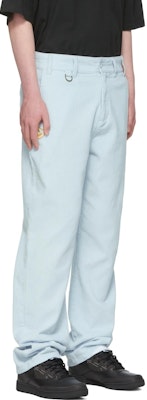 드류 하우스 SS22 스마일리 코듀로이 라이트 블루 남성 스트레이트 핏 캐주얼 팬츠. DR-SS22-149 Purchase 드류 하우스 SS22 스마일리 코듀로이 라이트 블루 남성 스트레이트 핏 캐주얼 팬츠. DR-SS22-149