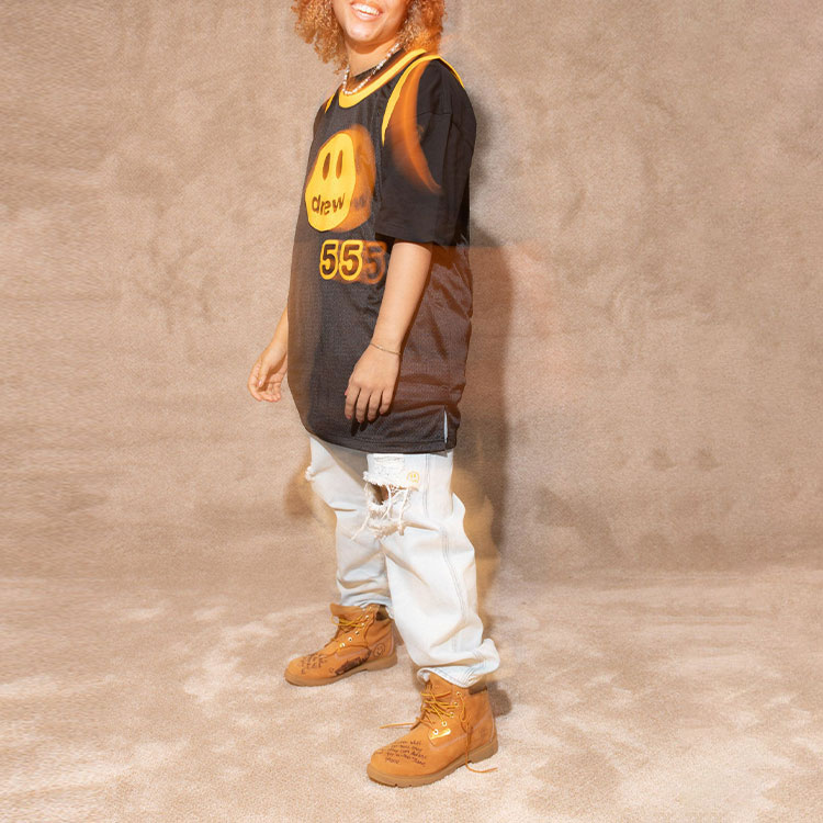 Drew House SS22 Smiley Mesh Mascot Basketball Jersey Black Unisex. DR-SS22-455 圖 5