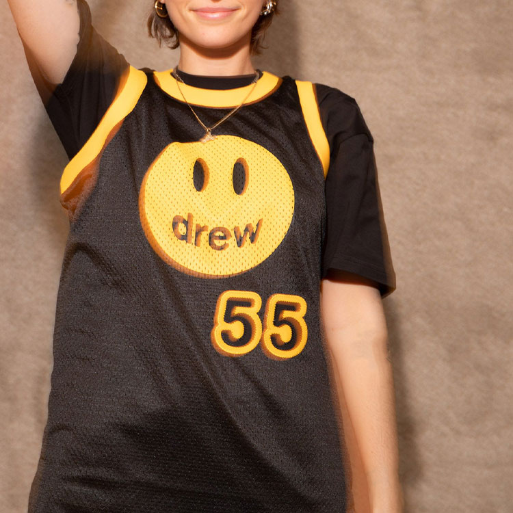 Drew House SS22 Smiley Mesh Mascot Basketball Jersey Black Unisex. DR-SS22-455 圖 8