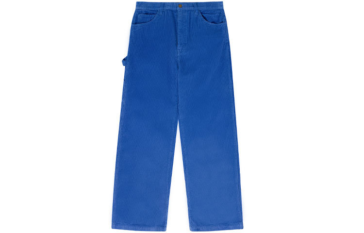 Order Drew House SS23 Seluar Corduroy Carpenter Unisex Retro Fit Santai - Biru DH-SS23-011