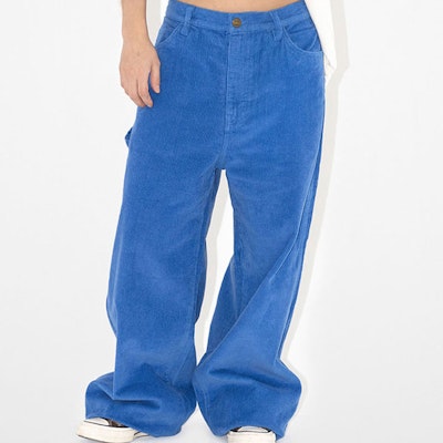 Drew House SS23 Seluar Corduroy Carpenter Unisex Retro Fit Santai - Biru DH-SS23-011 Shop Drew House SS23 Seluar Corduroy Carpenter Unisex Retro Fit Santai - Biru DH-SS23-011