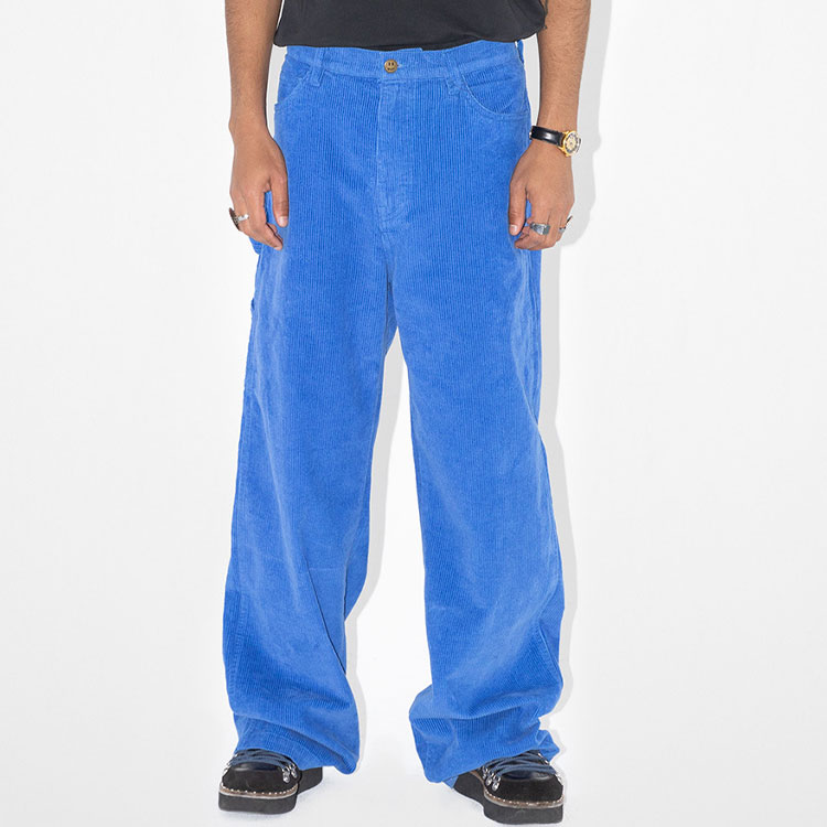 Purchase Drew House SS23 Seluar Corduroy Carpenter Unisex Retro Fit Santai - Biru DH-SS23-011