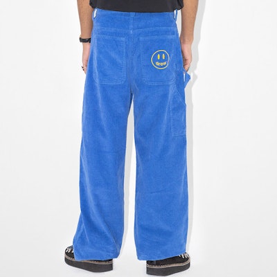 Drew House SS23 Seluar Corduroy Carpenter Unisex Retro Fit Santai - Biru DH-SS23-011 Sizing Drew House SS23 Seluar Corduroy Carpenter Unisex Retro Fit Santai - Biru DH-SS23-011