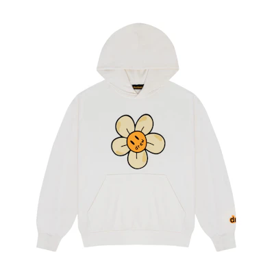 Drew House SS23 Daisy Hoodie White Unisex Pullover Sweatshirt. DH-SS23-006