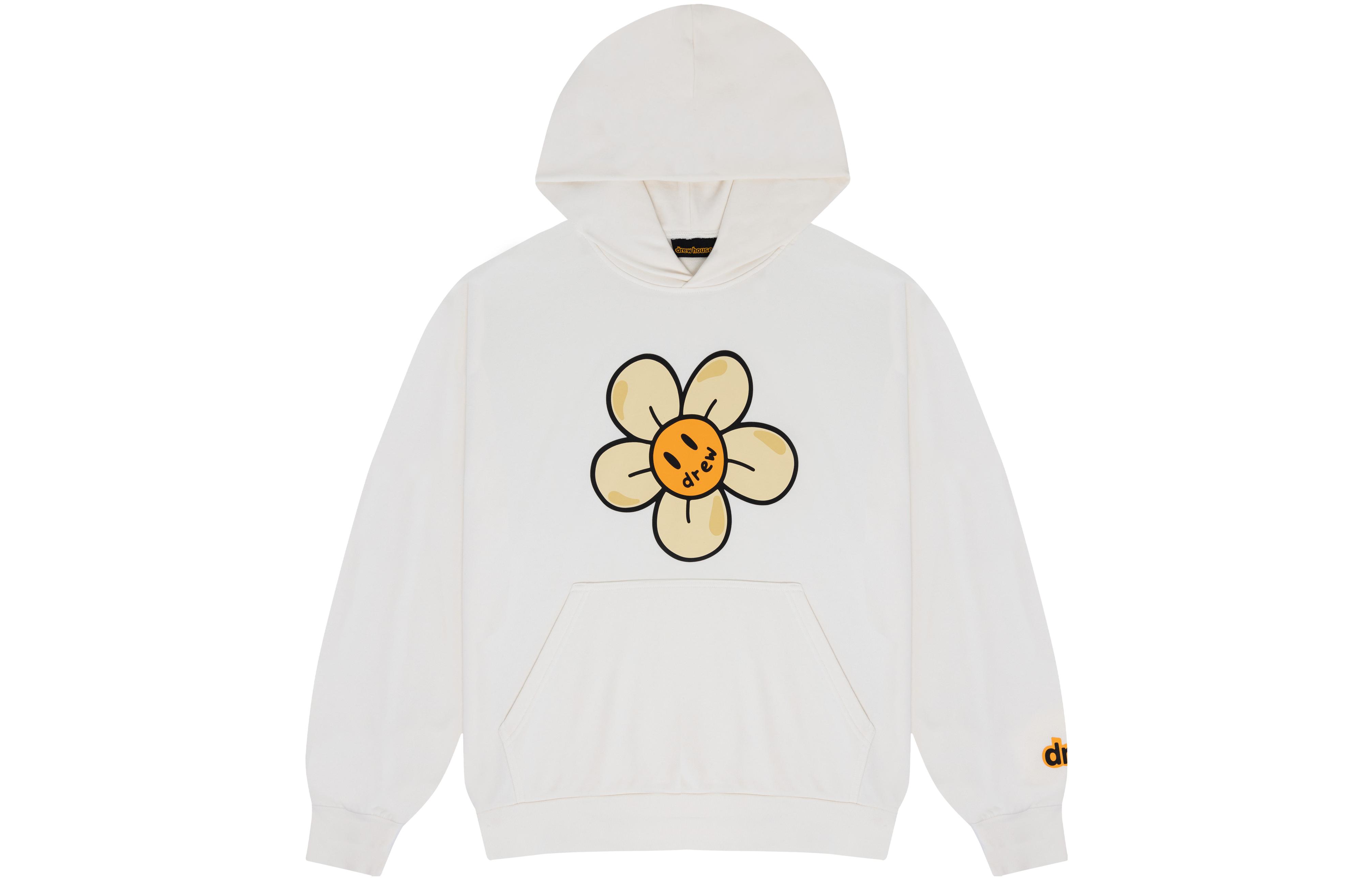 Drew House SS23 Daisy Hoodie White Unisex Pullover Sweatshirt. DH-SS23-006 圖 2