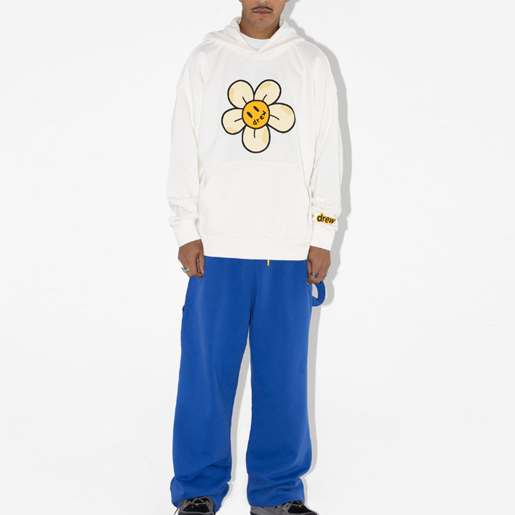 Drew House SS23 Daisy Hoodie White Unisex Pullover Sweatshirt. DH-SS23-006 圖 4