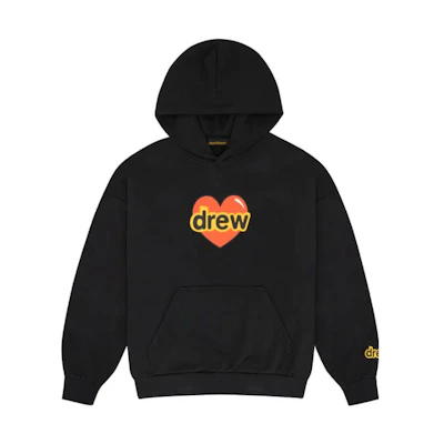 Drew House SS23 I Love Drew Hoodie Black Heart Print Unisex Pullover Sweatshirt DW-SS23-68