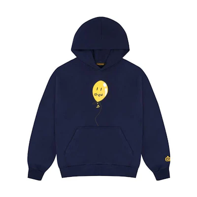 Drew House SS23 Joy Hoodie Dark Navy Unisex Letter Print Pullover Sweatshirt DR-SS23-14