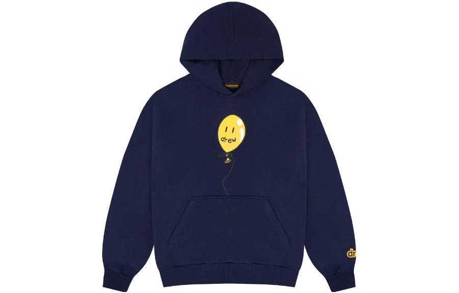 Drew House SS23 Joy Hoodie Dark Navy Unisex Letter Print Pullover Sweatshirt DR-SS23-14 圖 2