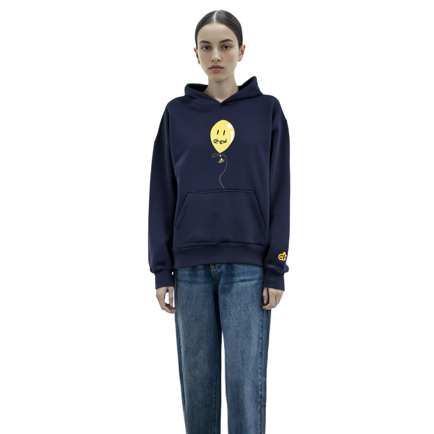 Drew House SS23 Joy Hoodie Dark Navy Unisex Letter Print Pullover Sweatshirt DR-SS23-14 圖 4