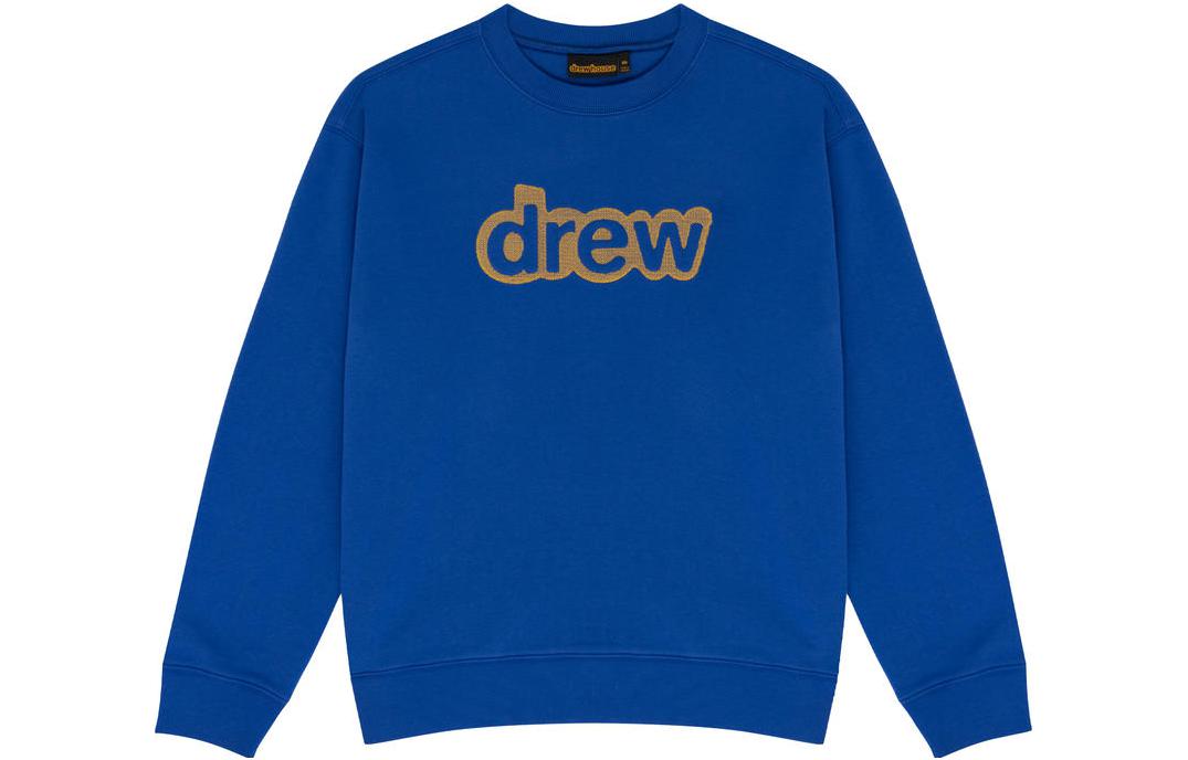 Drew House SS23 Letter Embroidered Crewneck Sweatshirt Blue Unisex情侣款 DH-SS23-015