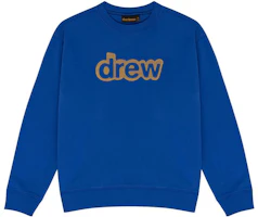 Drew House SS23 Letter Embroidered Crewneck Sweatshirt Blue Unisex情侣款 DH-SS23-015 Drew House SS23 Letter Embroidered Crewneck Sweatshirt Blue Unisex情侣款 DH-SS23-015