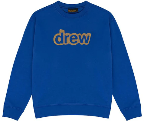 Drew House SS23 字母刺绣蓝色圆领卫衣 男女同款情侣款 DH-SS23-015 Buy Drew House SS23 字母刺绣蓝色圆领卫衣 男女同款情侣款 DH-SS23-015