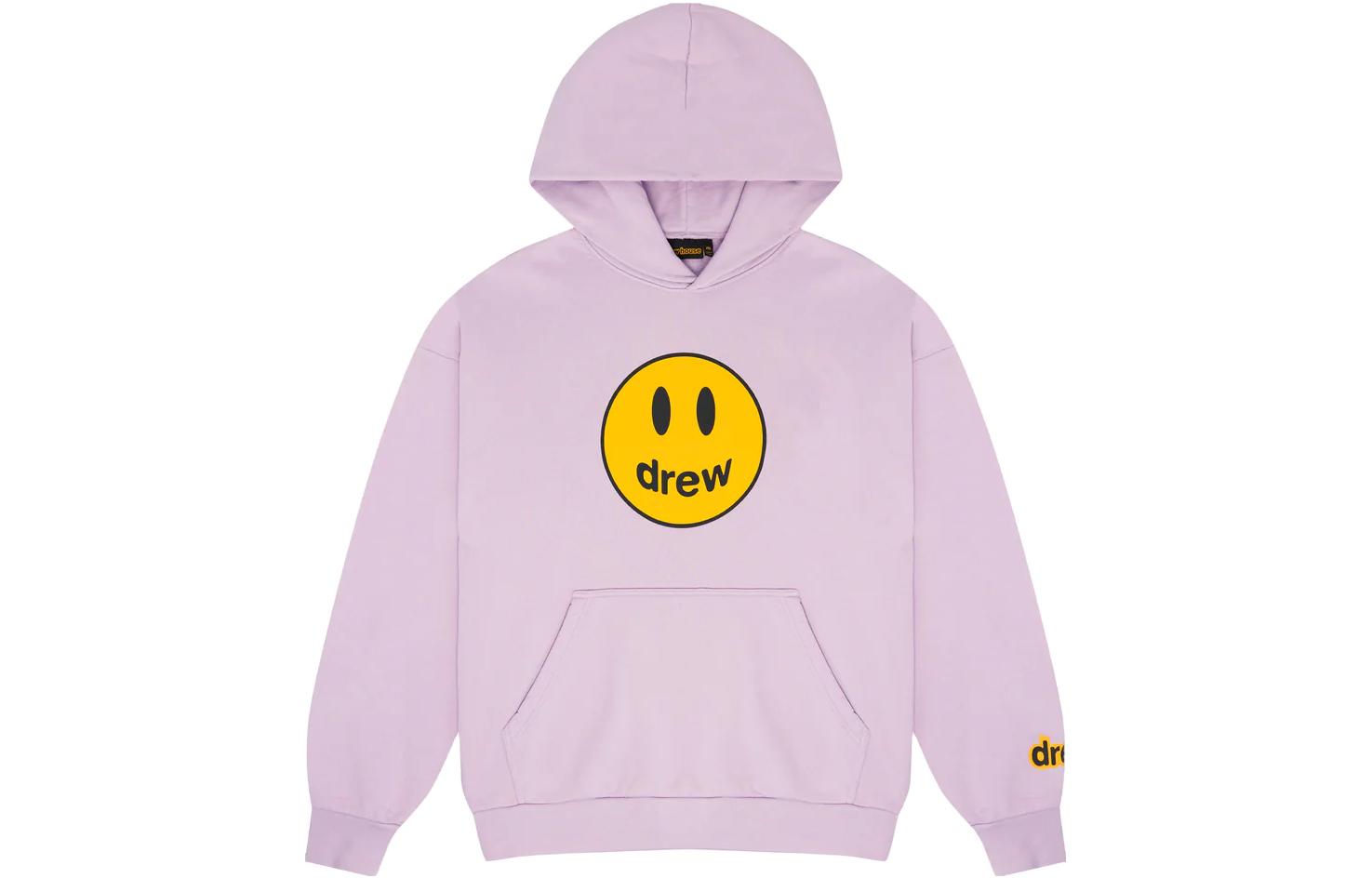 Drew House SS23 Mascot Oversized Lilac Hoodie Unisex Pullover Sweatshirt. DWSS231501