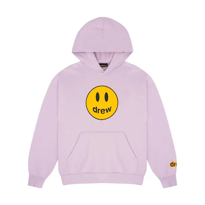 Drew House SS23 Mascot Oversized Lilac Hoodie Unisex Pullover Sweatshirt. DWSS231501
