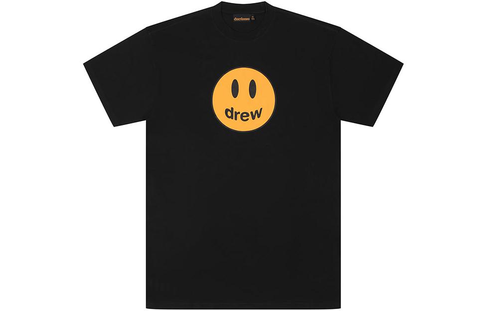 Drew House SS23 Oversized Smile Graphic Unisex Black Long Tee. DH-HJ2121T-MCBK