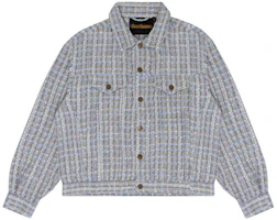 Order Drew House SS23 Smiley Face Oversized Wool Jacket Unisex Blue DH-SS23-007