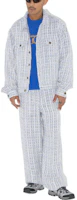 Shop Drew House SS23 Smiley Face Oversized Wool Jacket Unisex Blue DH-SS23-007
