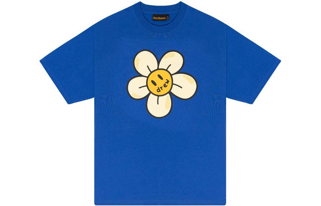 Drew House SS23 Sonny Daisy Print Unisex Blue Crewneck Tee DH-SS23-002