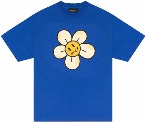 Drew House SS23 Sonny 雏菊印花蓝色中性圆领T恤 DH-SS23-002 Buy Drew House SS23 Sonny 雏菊印花蓝色中性圆领T恤 DH-SS23-002