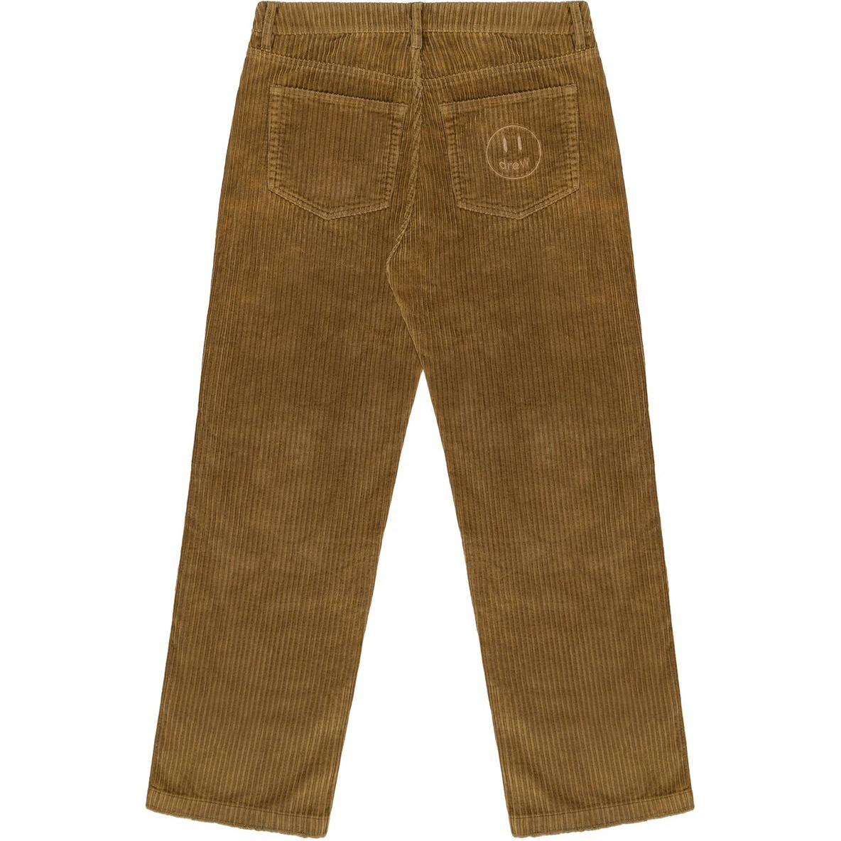 Lookbook Seluar Drew House SS24 Corduroy Sulam Unisex Merah Coklat Distressed. DH-14-511