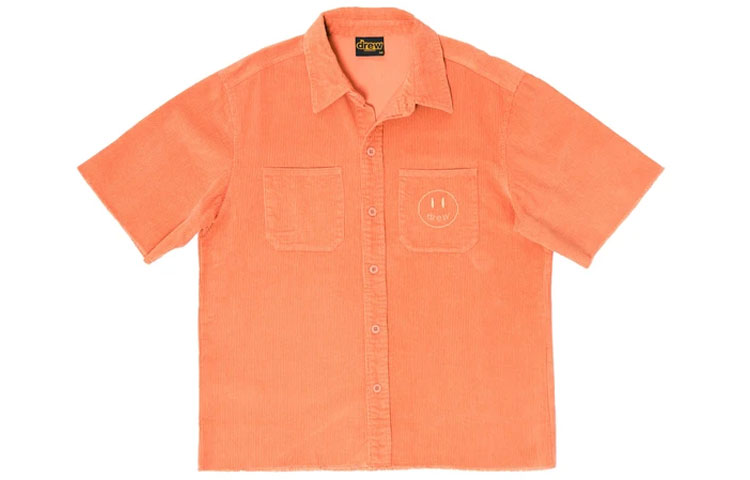 Order Drew House Baju Unisex Corduroy Lengan Pendek Peach Orange. DR-SS21-97