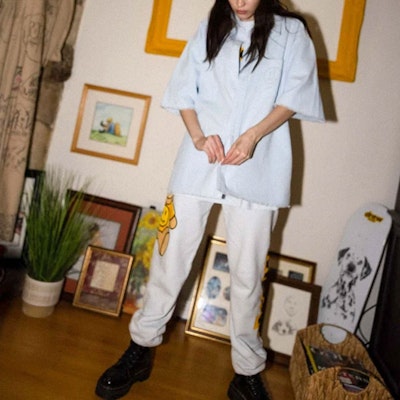 Drew House 泰迪系列標誌針織男女同款休閒運動褲 淺藍色 DR-SS21-142 Purchase Drew House 泰迪系列標誌針織男女同款休閒運動褲 淺藍色 DR-SS21-142