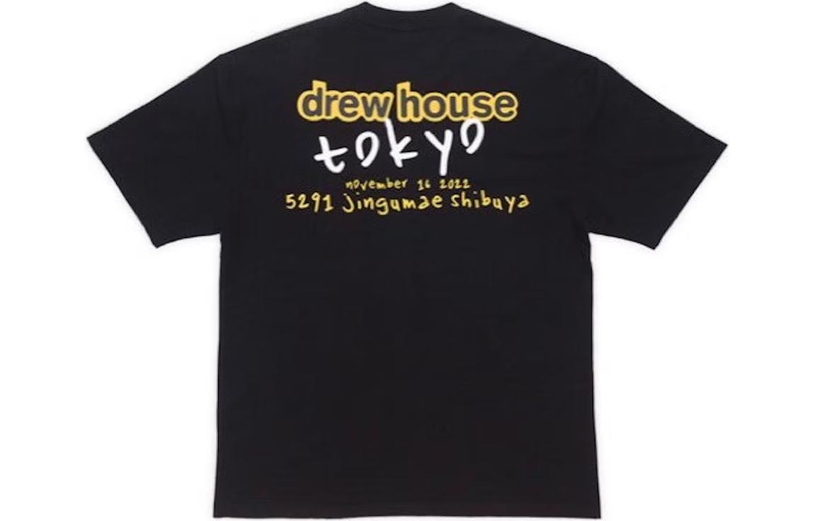Order Camiseta Negra Unisex Drew House Smiley Logo Exclusiva Tokyo Pop-up FW22. DR-FW22-810
