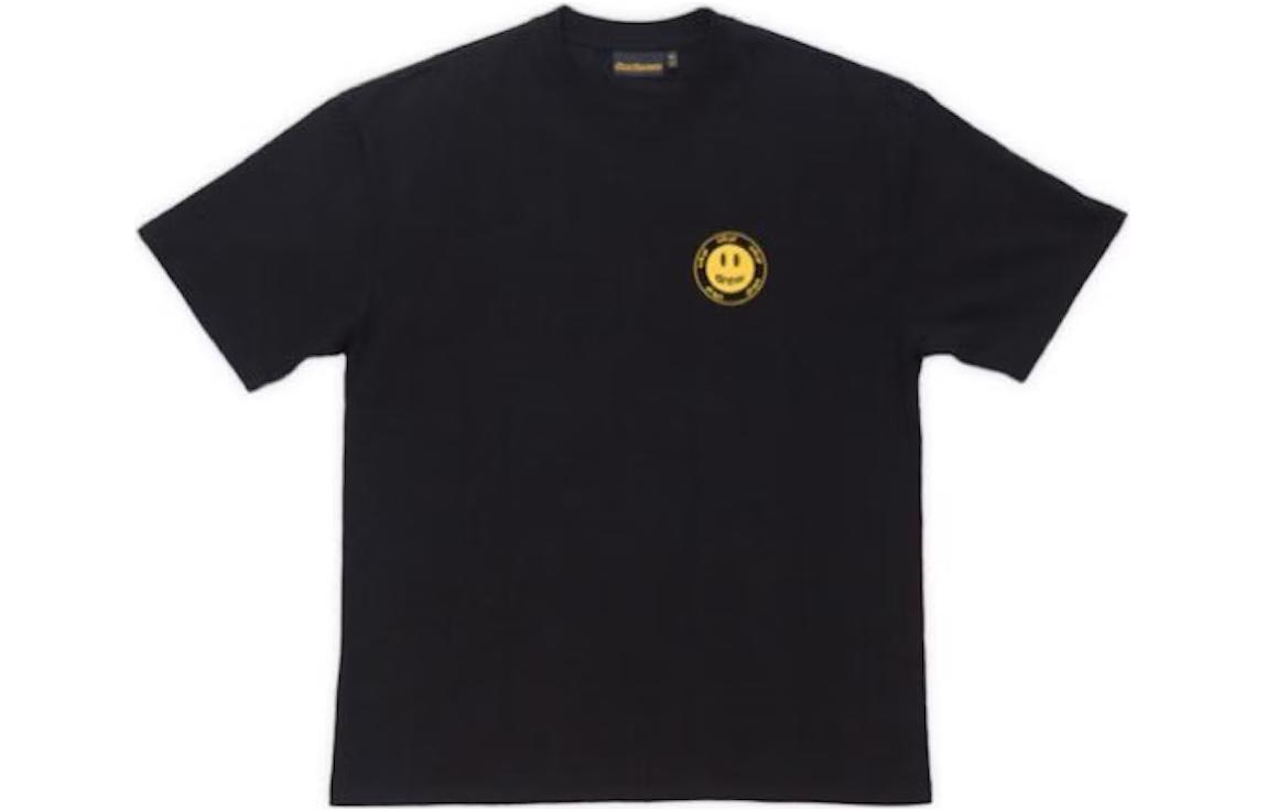 Lookbook Camiseta Negra Unisex Drew House Smiley Logo Exclusiva Tokyo Pop-up FW22. DR-FW22-810