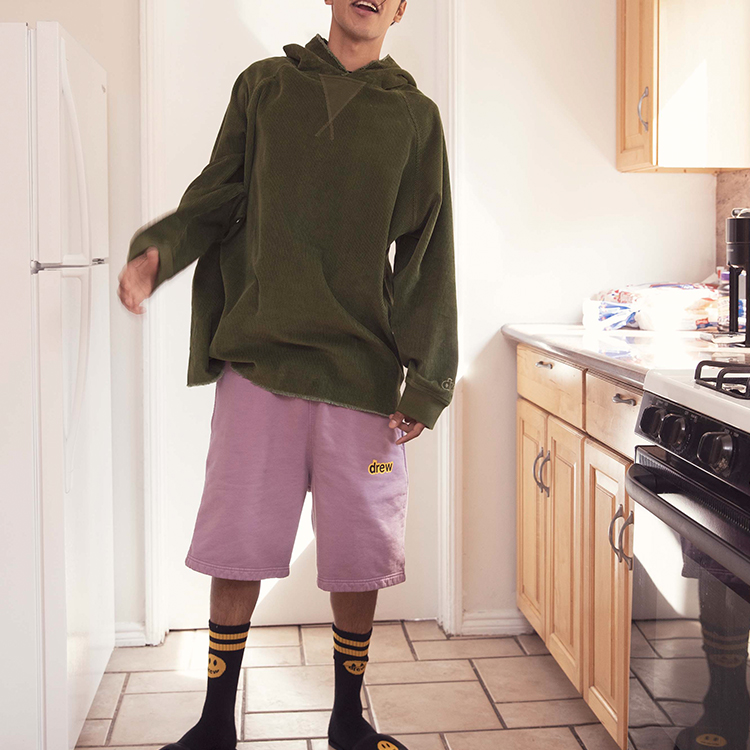 Shop Drew House 男女同款休闲运动短裤 浅紫色 DR-FW20-186