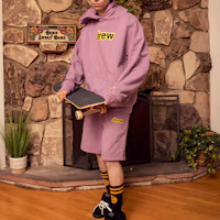 Details for Drew House 男女休閒運動短褲 淺紫色 DR-FW20-186