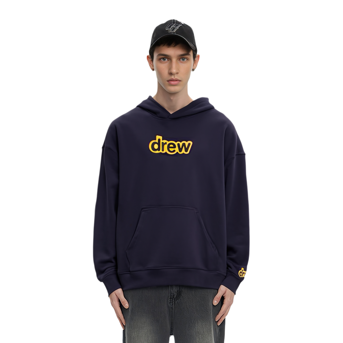 Shop Drew House 男女寬鬆字母連帽上衣 - 舒適時尚 DH-VF31125-SEDN