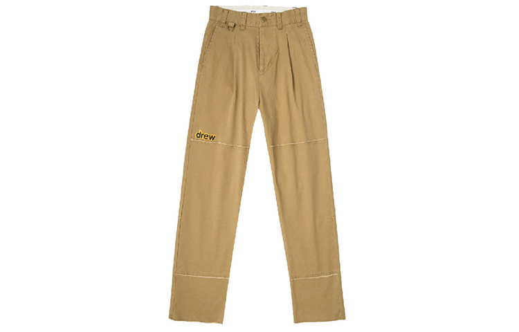 Drew House Unisex Vintage Embroidered Letter Cargo Pants Dark Brown DR-SS20-80