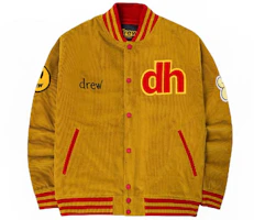 Lookbook Drew House Varsity Jacket Smile Face Corduroy China Exclusive Dijon Unisex DH-C6392-OXDI