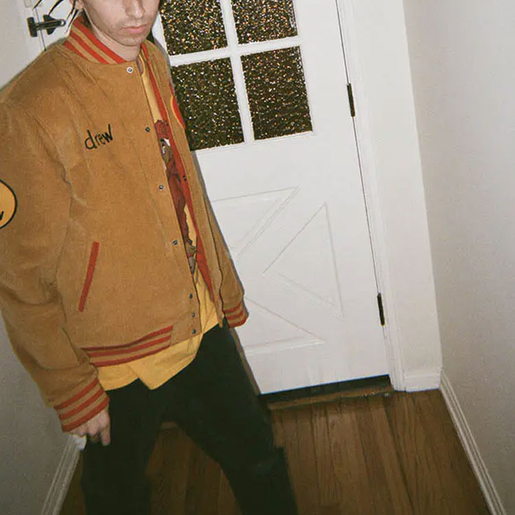 Purchase 드류 하우스 바시티 자켓 스마일 페이스 코듀로이 차이나 한정 디종 유니섹스 DH-C6392-OXDI