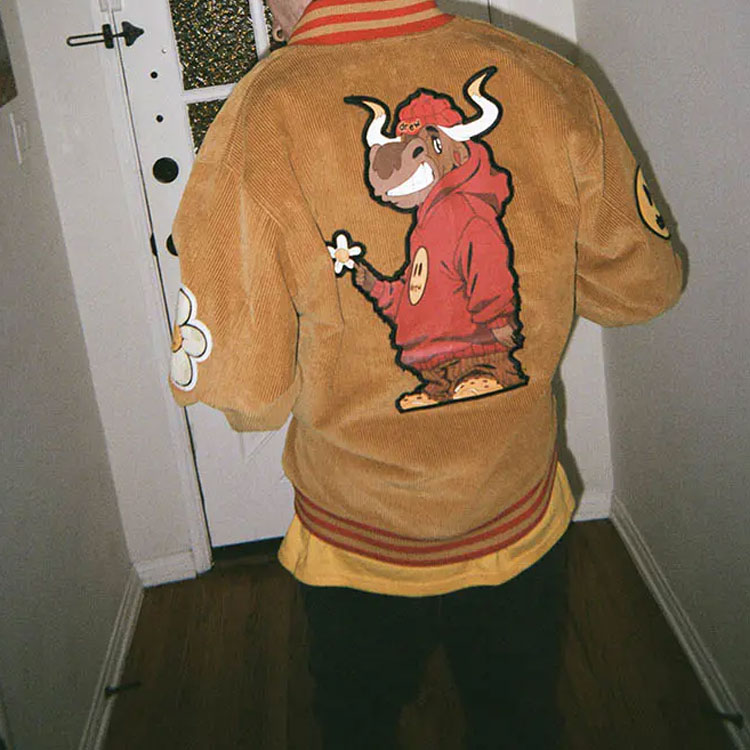 Details for 드류 하우스 바시티 자켓 스마일 페이스 코듀로이 차이나 한정 디종 유니섹스 DH-C6392-OXDI