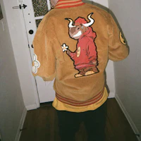 Details for Drew House Varsity Jacket Smile Face Corduroy China Exclusive Dijon Unisex DH-C6392-OXDI