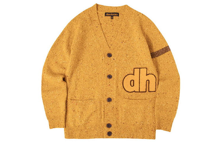 Order Drew House Varsity Logo Cardigan Unisex Sweater Kuning Gula-Gula. DR-SS20-81