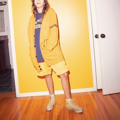 Drew House Varsity Logo Cardigan Unisex Sweater Kuning Gula-Gula. DR-SS20-81 Shop Drew House Varsity Logo Cardigan Unisex Sweater Kuning Gula-Gula. DR-SS20-81