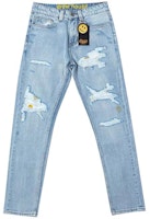 Drew House Washed Distressed Denim Jeans Blue DR-FW22-201 Drew House Washed Distressed Denim Jeans Blue DR-FW22-201
